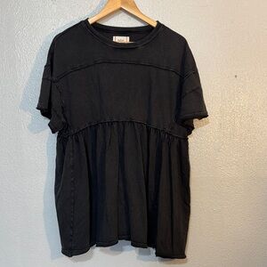 BDG Urban Outfitters Juni Babydoll Mini Dress Black M